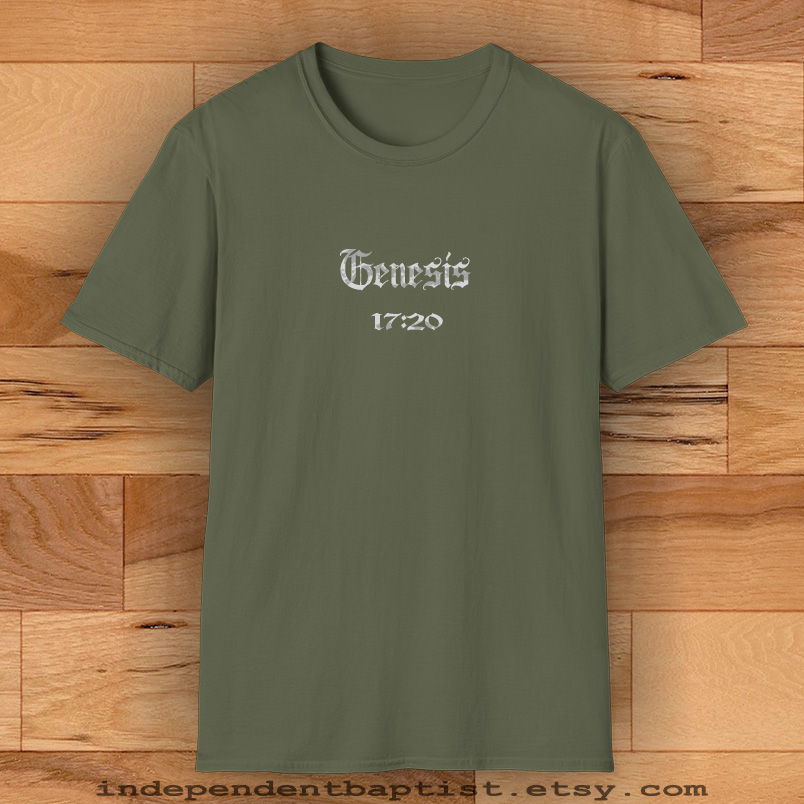Mens Bible Verse T Shirt Genesis 17:20